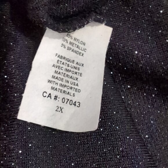 NEW Prospect Blvd Lurex Cardigan Metallic Side Slit Stretchy Open Front Evening - Picture 11 of 11